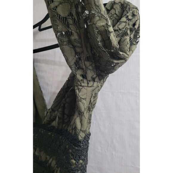 Diane Von Furstenberg Sz 6 Olive/Black Viera Lace Cocktail Dress Elegant $498 - Picture 12 of 16